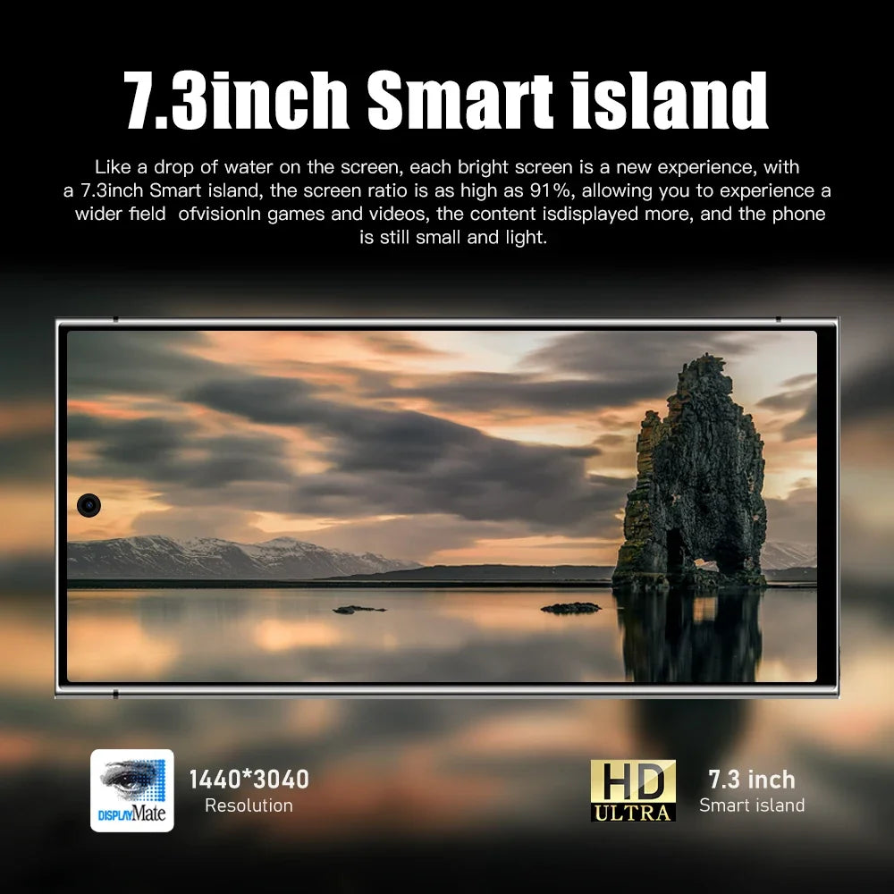 2025New S24 Ultra 7.3HD Cellphones Global Version 4G 5G Original Smartphone Dual SIM Android 14 Cell Phone 8000mAh Mobile Phones