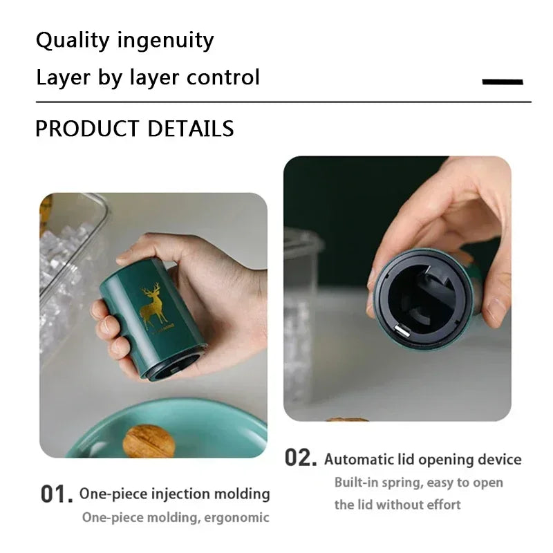 Magnetic Automatic Beer Bottle Opener Kitchen Stainless Steel Press Lid Beer Corkscrew Tools Portable Bar Gadgets