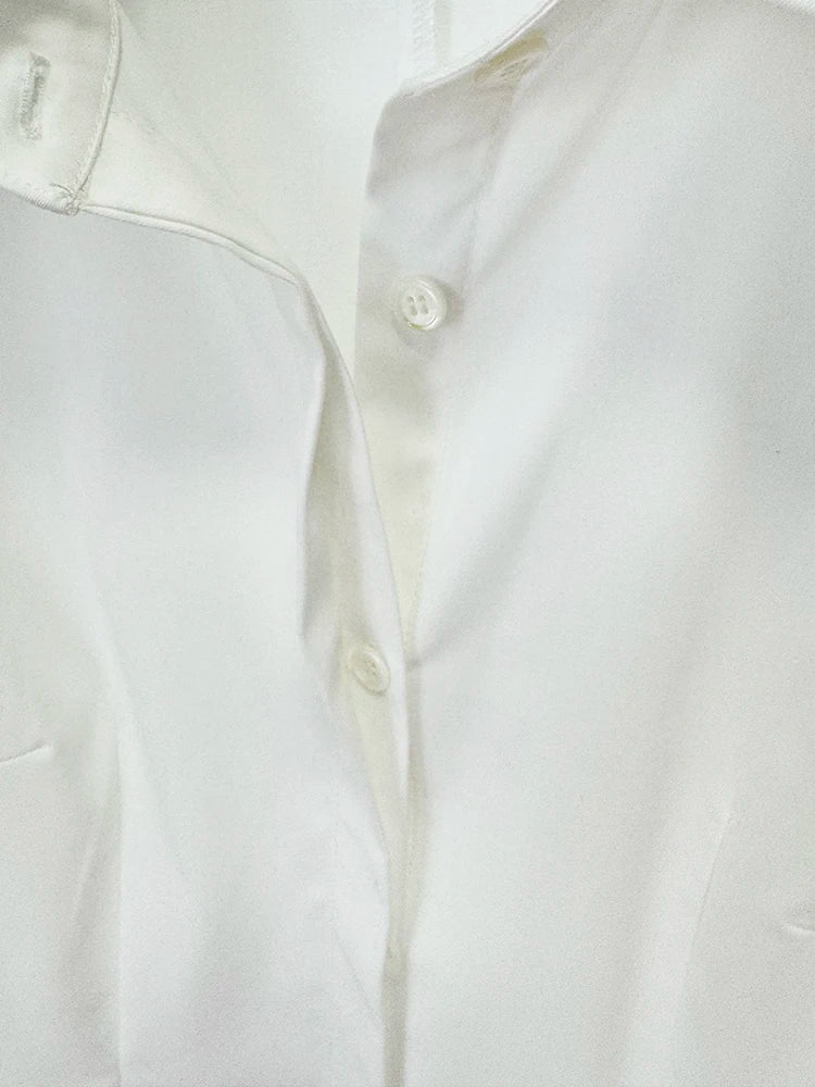 HIGH STREET New Fashion 2024 Designer Women's Long Sleeve Flare Sleeve White Shirt