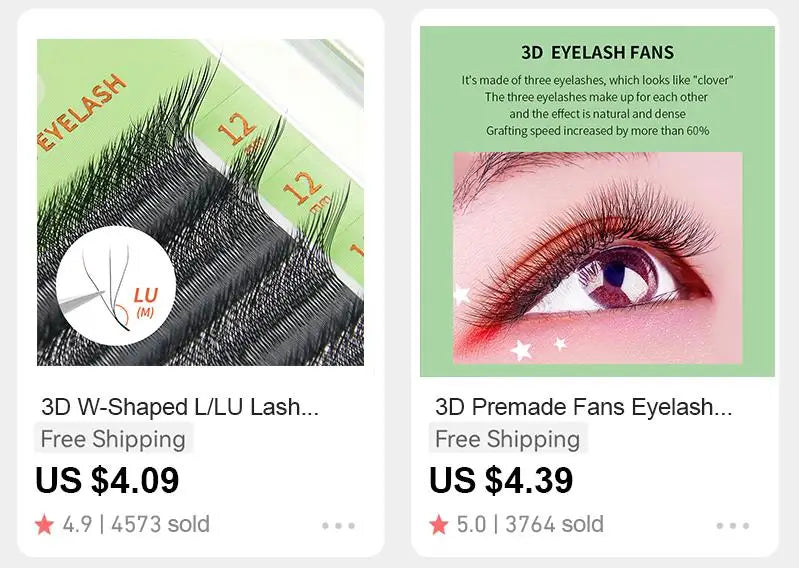 ANNAFRIS W Shape 6D Volume Eyelash Extension False Mink Soft Natural Premade Fans Lash 6D W Shaped Easy Faning Eyelashes