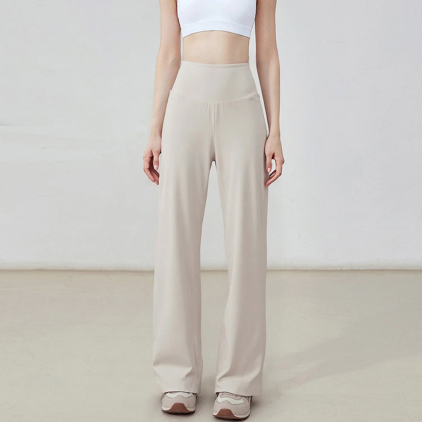 Women's High Quality Pants With Pockets High Waist Stretch Loose Sweatpants Nake-Feeling Sports Leisure  Yoga Workout Pants