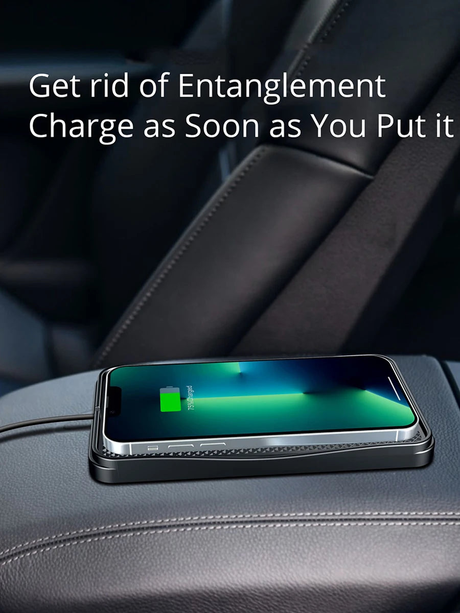 15W Wireless Charger Car Fast Charging Pad for iPhone 14 13 12 11 Pro Xs Max X XR 8 Plus Ulefone Doogee Samsung Note 9 Note S23