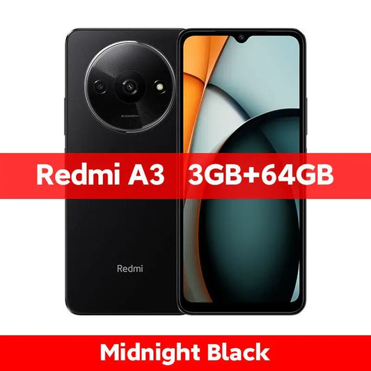 2025 A+ Redmi A3 Smartphone 6.71" Dot Drop display MediaTek Helio G36 64GB / 128GB ROM 5000mAh Battery 90Hz [World Premiere]