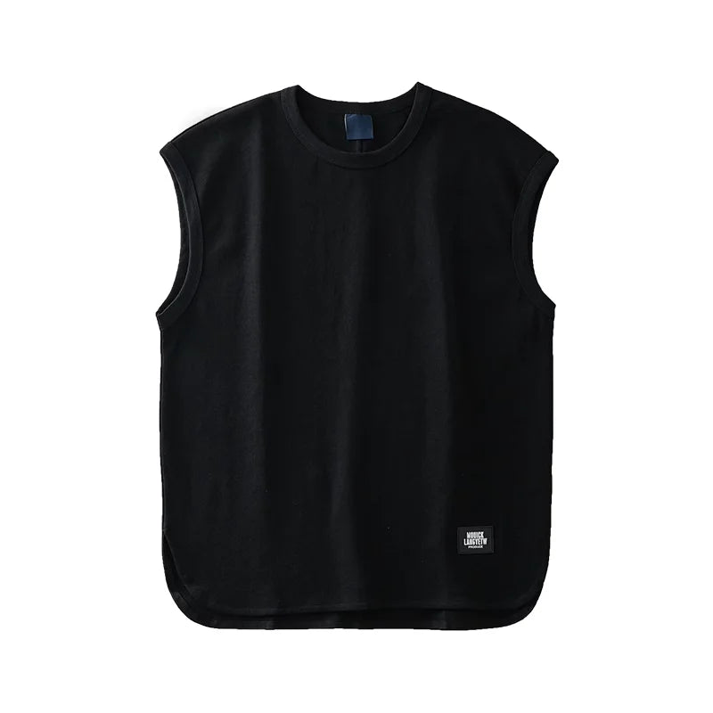 DUKEEN Heavyweight Pique Fabrics Tank Top Men 2024 Summer Sports Fitnesssleeveless T-Shirt Loose Solid Color Tops