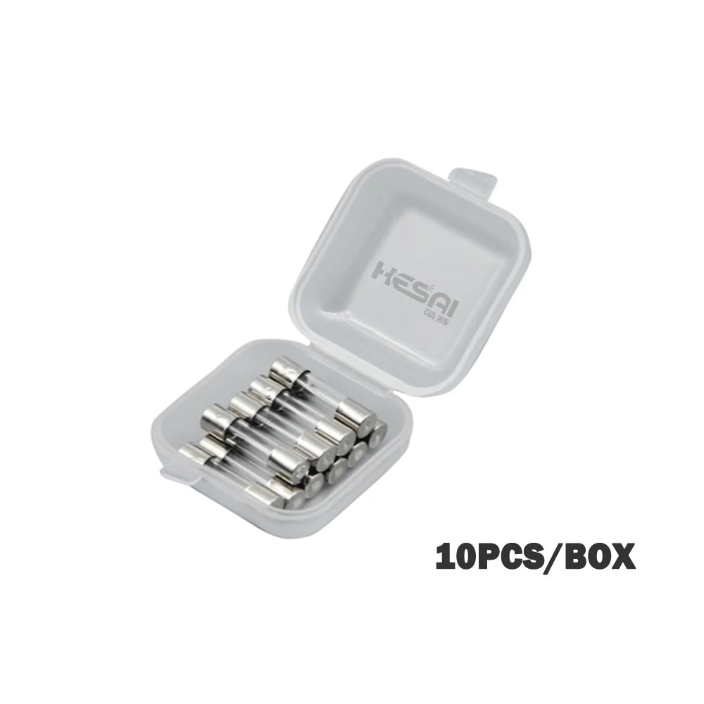 10PCS Fast Quick Blow Glass Tube Fuse 5x20mm 250V F0.2A 0.5A 1A 2A  3A 5A 6A 8A 10A15A Quick Blow Glass Tube Fuse Assorted Kits