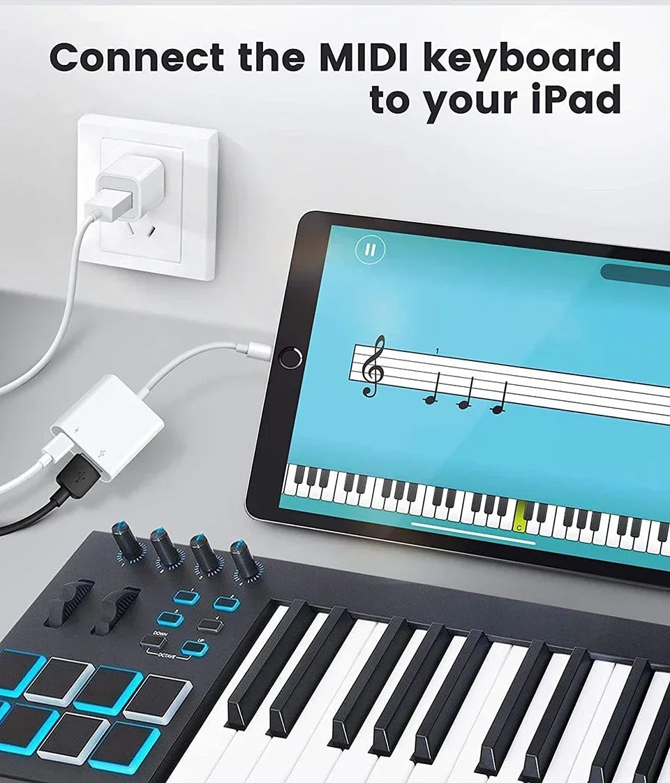 OTG Adapter For iPhone 16 15 14 13 12 Pro Max XR 8 Plus 8 Pin To USB Cable 3.0 Converter For Mouse Keyboard Camera Card Reader