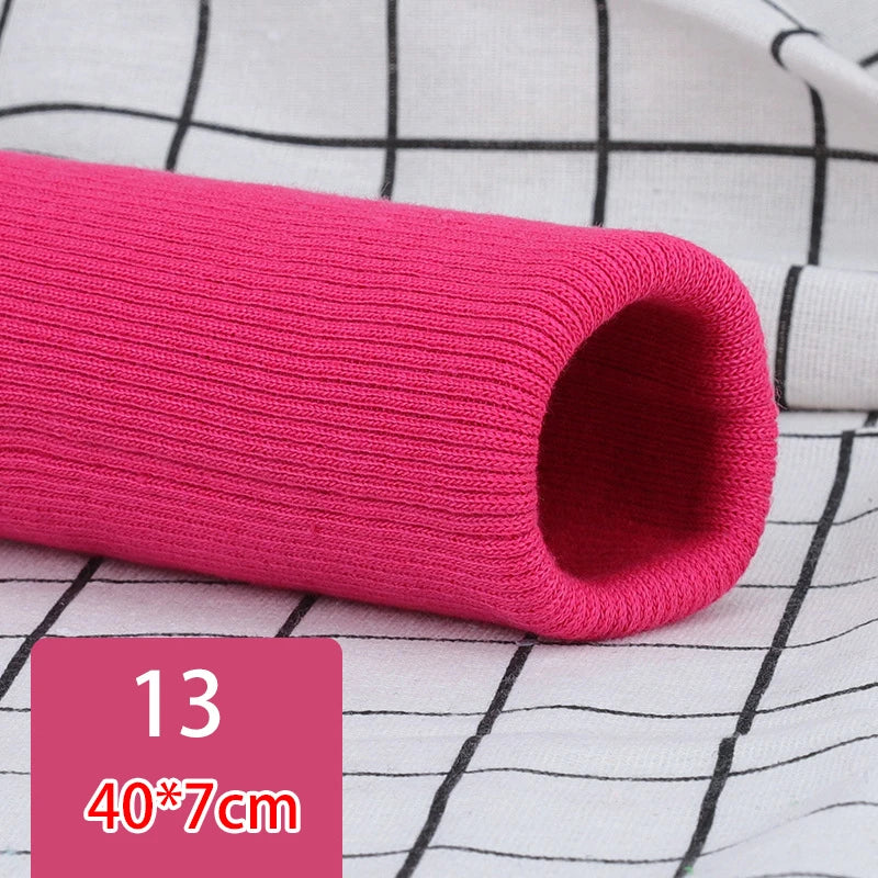 40cm Elastic Rib Cuffs Knitted Fabric Sweater Garment Cuffs Trouser Legs Seamlessly Repair Lengthening Sewing Accessories