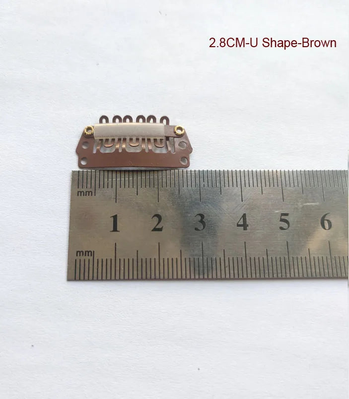 50pcs 2.3cm-3.6cm Black Brown Color Wig Clips Snap Clip For Hair Extension Wig Weft Wig PP Hairpins Large Clips Styling Tools