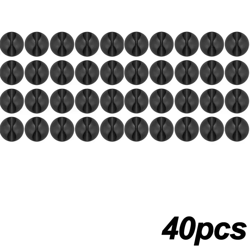 5/50Pcs Mini Cable Winder Organizer USB Charging Cable Clips Desk Tidy Organiser Wire Cord Holder Protectors In Home Office Car