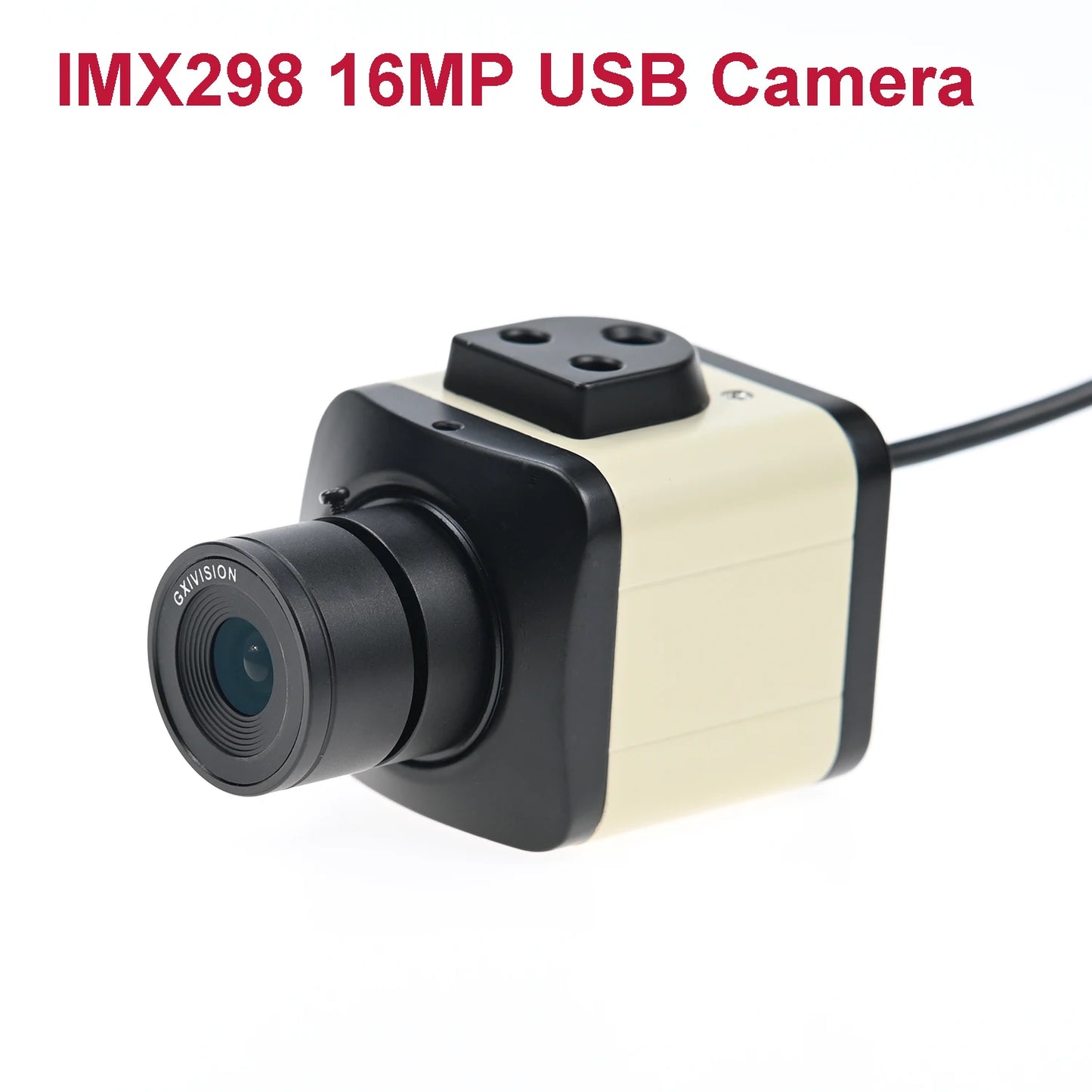 GXIVISION 16MP Ultra HD USB Camera,IMX298,Driver Free,MJPG 4656x 3496 10fps,Case Webcam With CS lens, Document Scanner