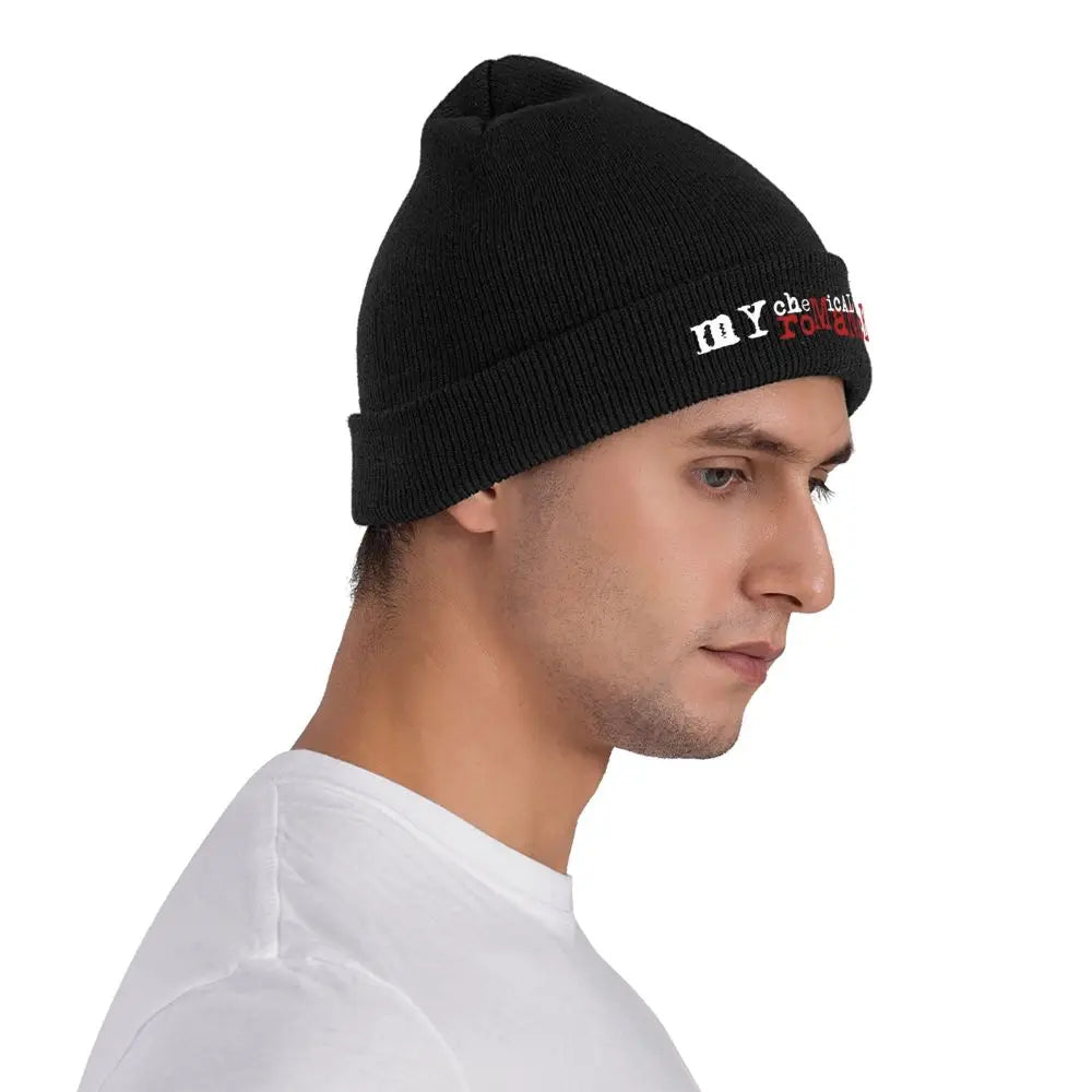 My Chemical Romance Beanie Hats Rock Band Street Caps Female Male Kpop Skullies Beanies Winter Pattern Warm Soft Beanie Hat