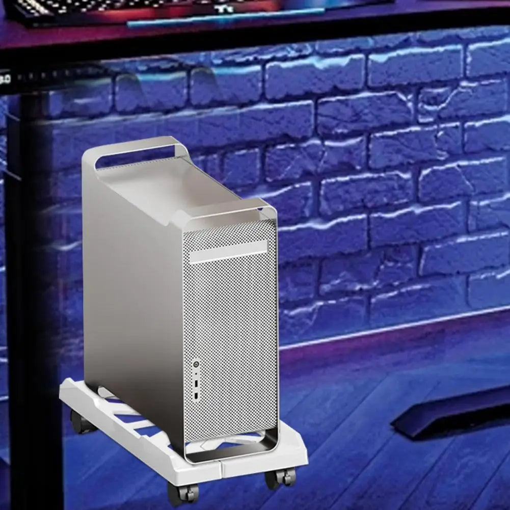 Adjustable Mobile CPU Stand Heavy-Duty PC Tower Stand With 4 Caster Wheels Ventilated Under Desk CPU Holder PC Floor Cart