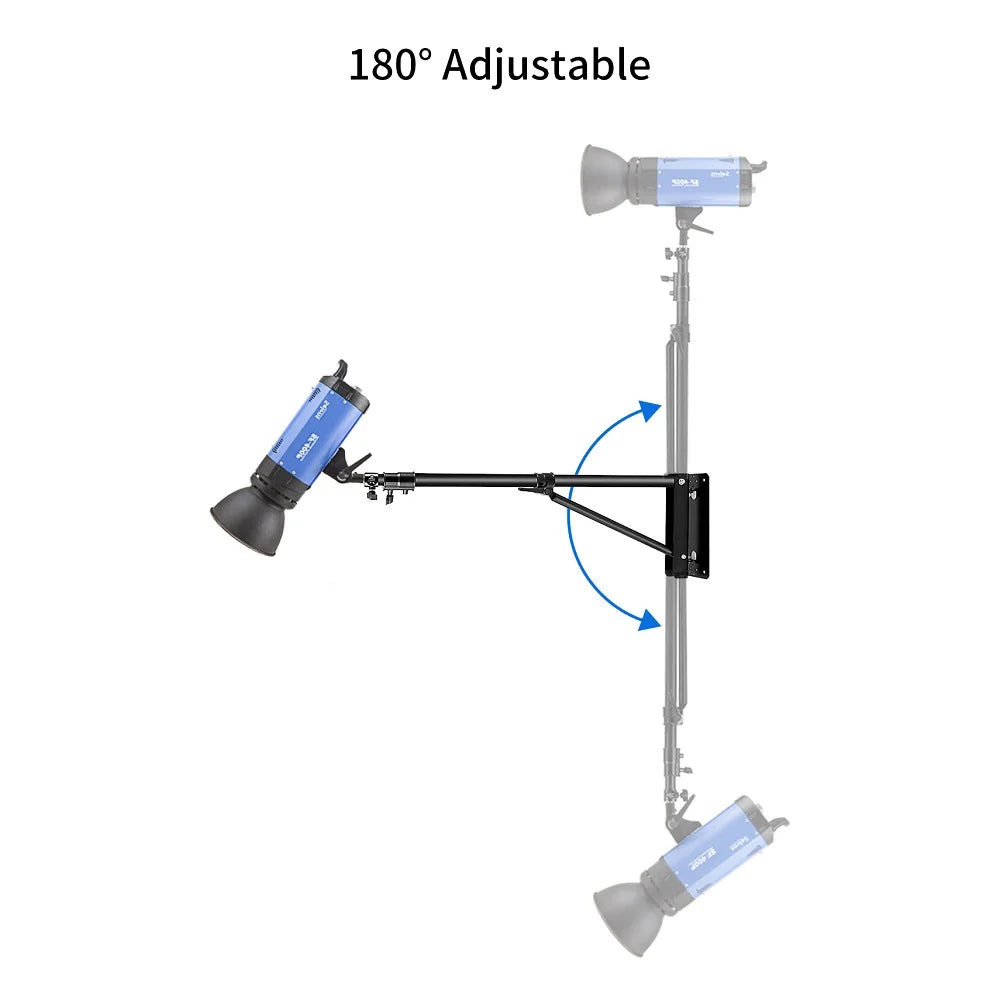 Selens 180cm Wall Camera Mount With Triangle Base Adjustable Boom Arm Photography Studio Ring Light Softbox photography props