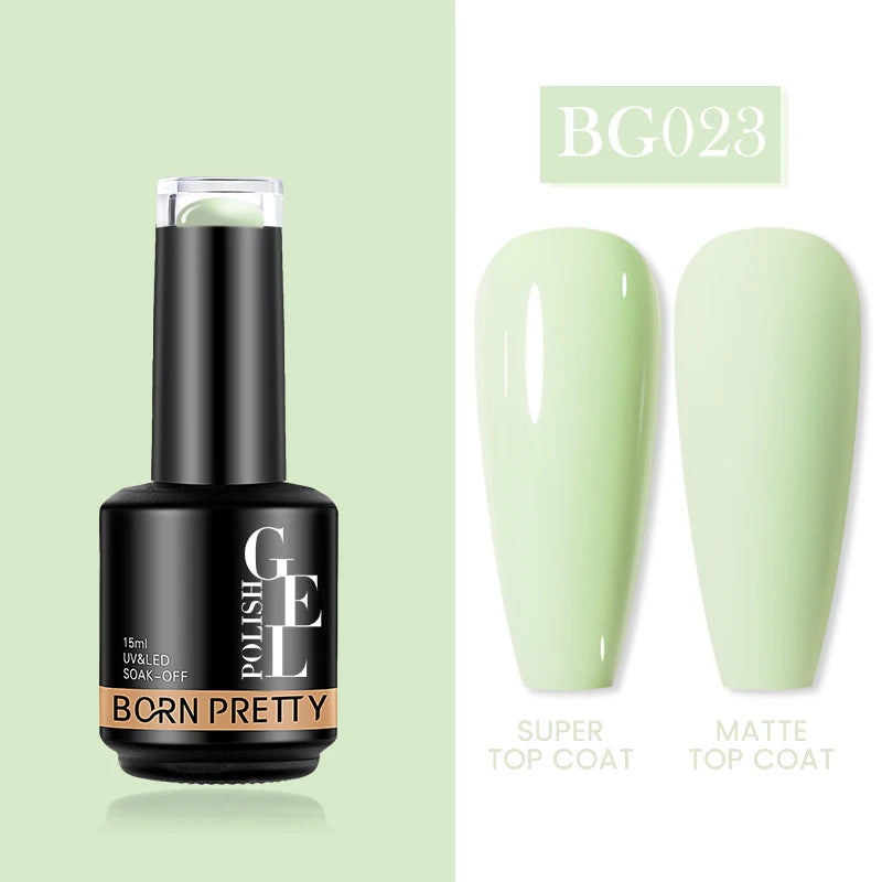 BORN PRETTY 15ML Jelly Purple Nail Gel Polish Transparent Colorful Translucent Pink Semi Permanent Soak Off Nail Art Gel Varnish