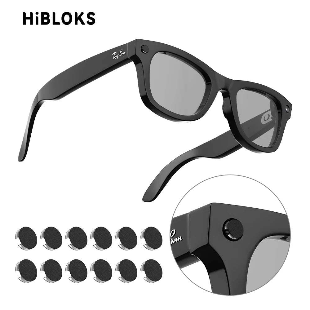 HIBLOKS For Ray-Ban Meta Wayfarer RW4008/RW4006 Skyler RW4010 RW4009/RW4009F AI intelligent Glasses Record Video Shading Sticker