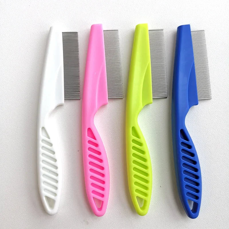 1pc Stainless Steel Pet Hair Shedding Comb Flea Comb for Cat Dog Comfort Cats Flea Hair Grooming Comb Dog Fur Removal Brush