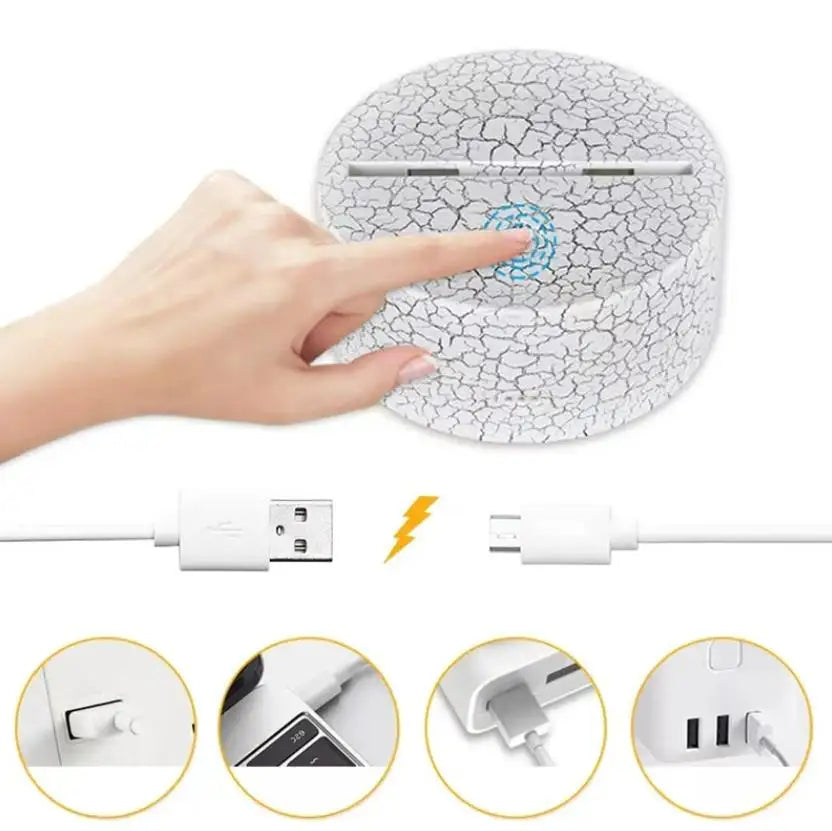 Sonic The Hedgehog 3D Night Light  Anime Figures Acrylic Crack Base Night Light Home Bedroom Decoration Table Lamps Kids Toys