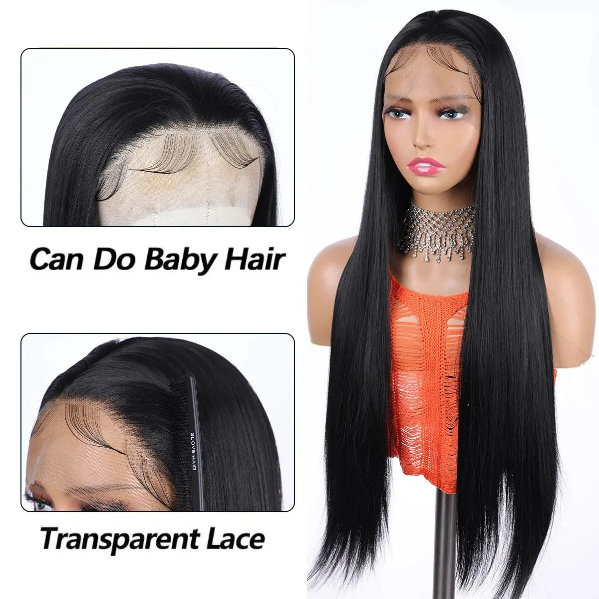 Vearda 13*4 Lace Front Synthetic Wig for Women - 150% Density, Natural Looking, Daily Use