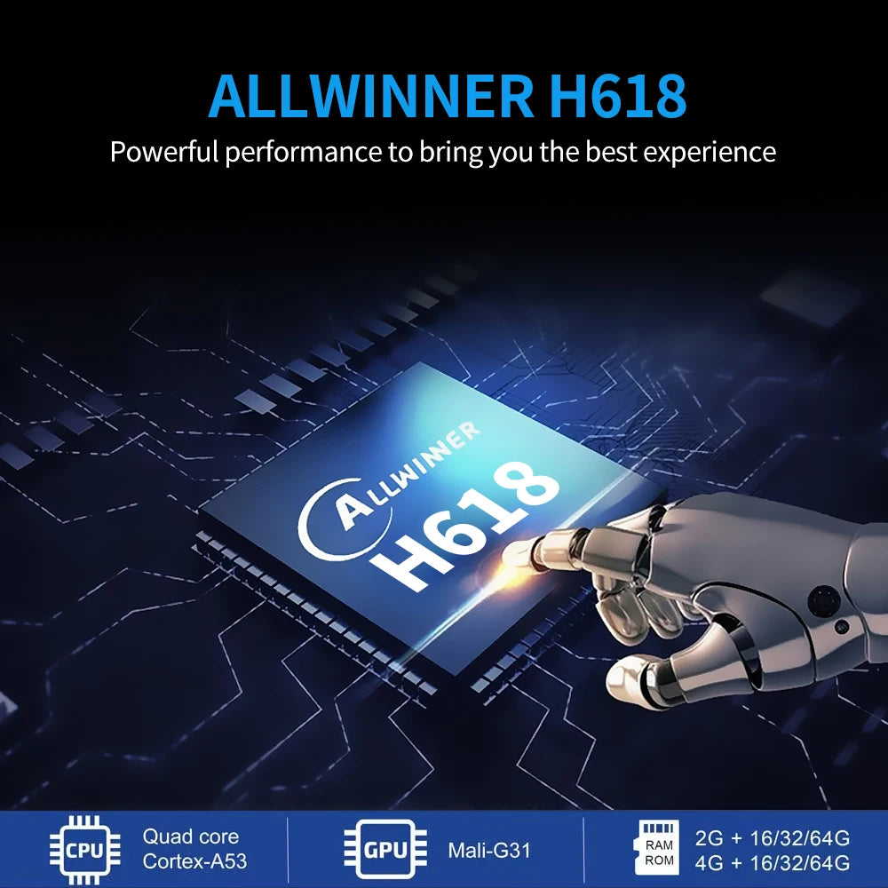 ATV Smart TV Stick Android 14 Support HD 8K Video 4K BT5.0 WiFi 6 Allwinner H618 Quad Core Cortex A53 Voice Remote Smart TV Box