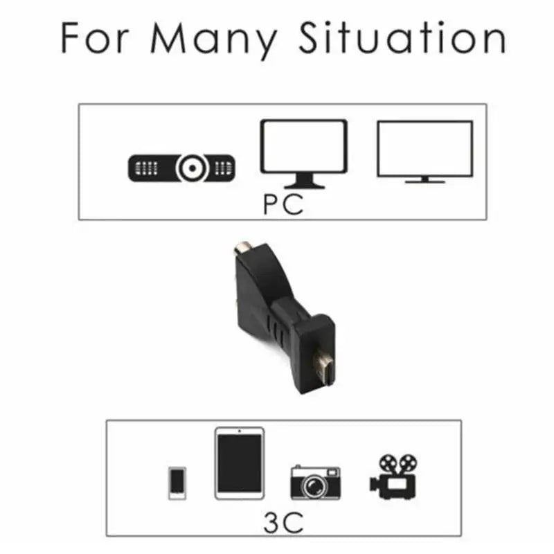Mini HDMI TO AV Gold-plated HDMI-compatible Male To 3 RGB RCA Video Audio Adapter AV Component Converter Connector For HDTV DVD