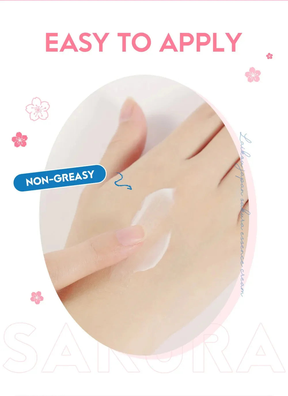 Sakura Whitening Essence Face Cream Anti-Aging Moisturizer Wrinkle Remover Remove Dark Spots Shrink Pore Brighten Glow Skin Care