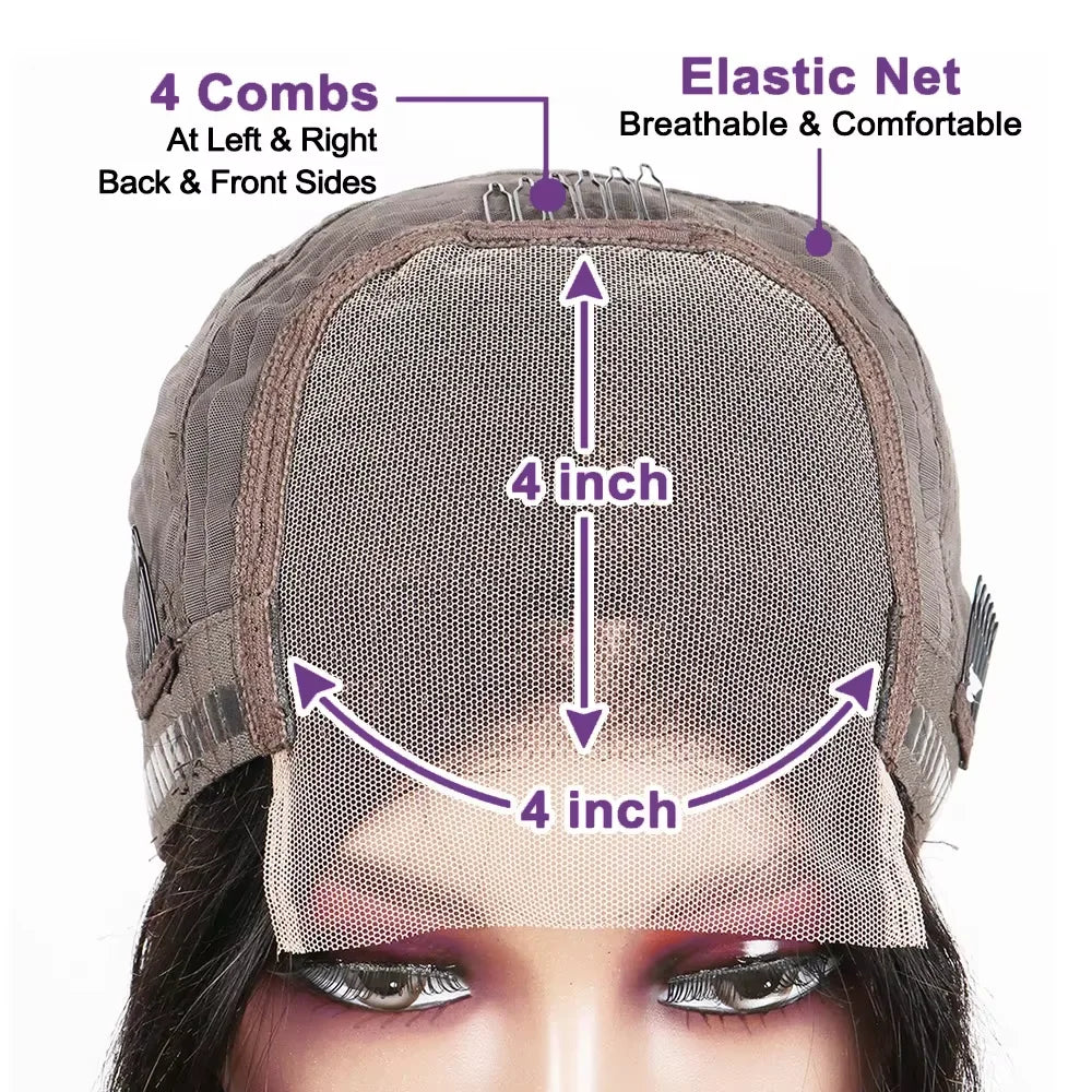 Brazilian Curly Short Bob 13x4 HD Lace Frontal Wigs 220% Deep Water Wave 4x4 Lace Front Wig 100% Human Hair For Women 14 16 Inch