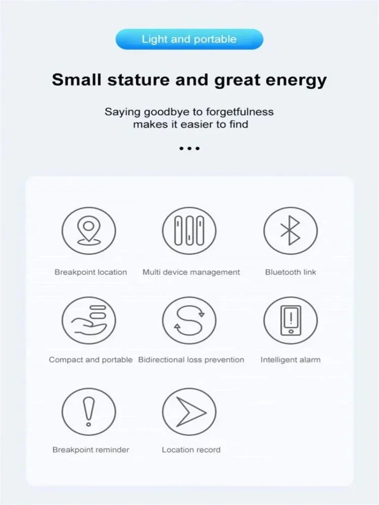 Xiaomi Mini Gps Tracker System FindMy App Airtag Smart Bluetooth Locator Child Finder Bag Anti-Loss Pet Collar with Tracker NEW