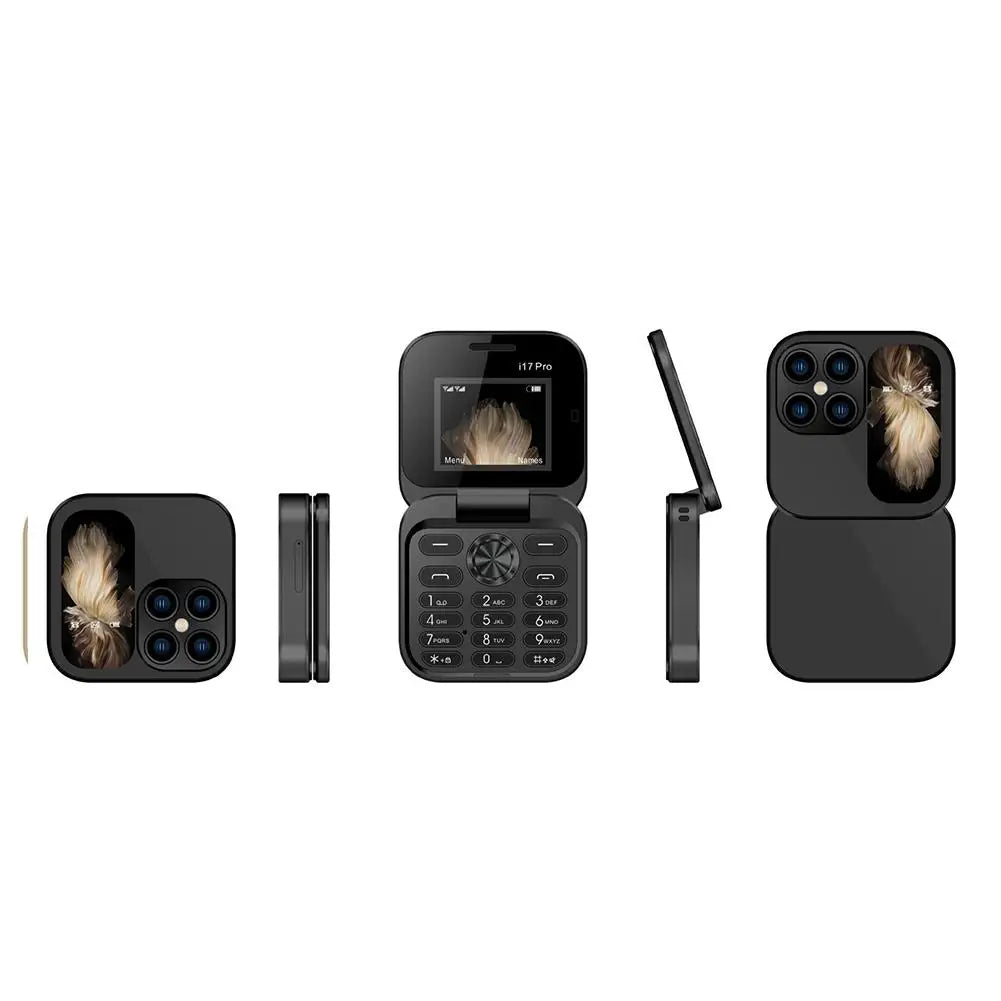 Small Foldable Mobile Phone Auto Call Record Speed Dial Dual SIM Card High Definition Rear Camera Flip Telephones Cellphones