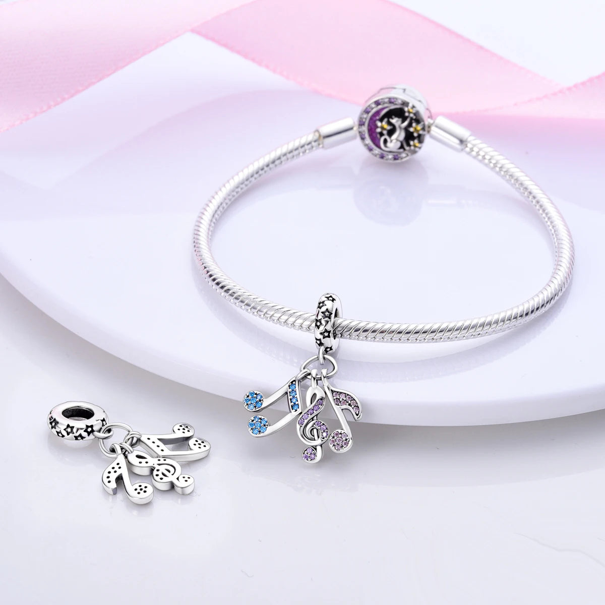 925 Silver Plated Firefly Pizza Cake Charms Fit Original Pandora Bracelet Making Fashion Jewelry