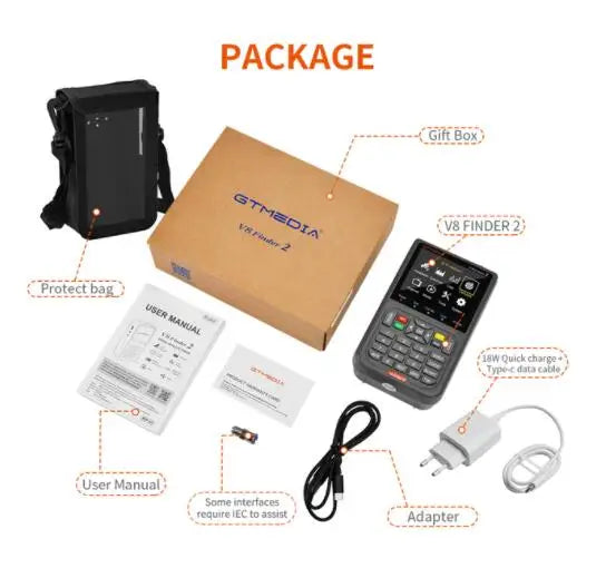 2025 V8 Finder 2 PRO Satellite Signal Finder DVB S/S2/S2X HD 1080P TV Signal Receiver Sat Decoder brazil ACM h.264 Free Ship