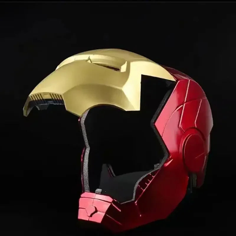 New 1:1 Marvel Iron Man Electric Helmet Multi Piece Manual Opening Helmet Model Luminous Adult And Children's Toy Gift