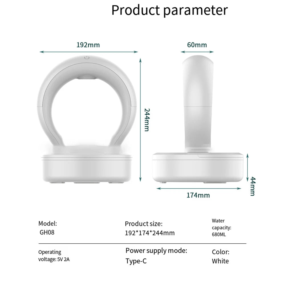 680ML Perfume Anti Gravity Humidifiers Portable Mini USB Aroma Diffuser Essential Oils Water Drop Air Purifier For Home Bedroom