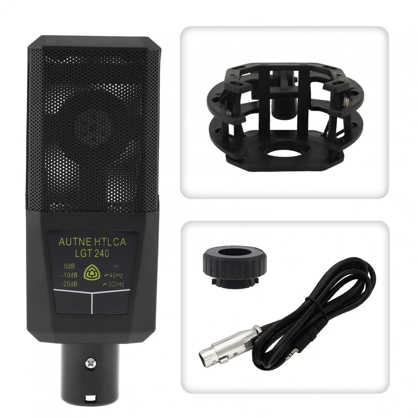 3.5mm Interface Condenser Microphone LGT240 Professional Large Diaphragm Square Computer Mobile Phone K Song Live  Mic