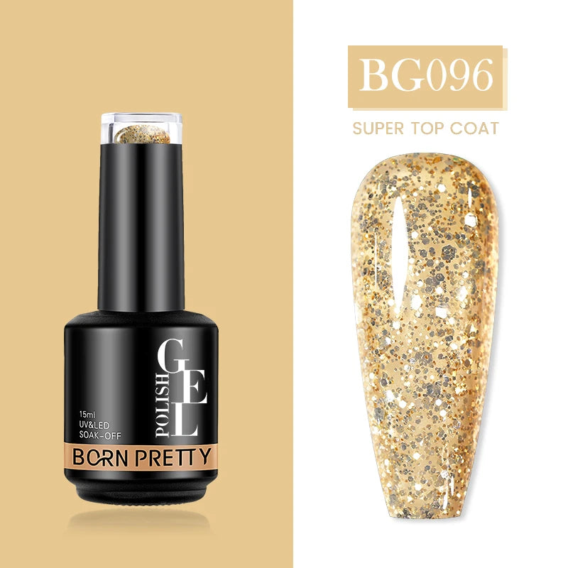 BORN PRETTY 15ML Jelly Purple Nail Gel Polish Transparent Colorful Translucent Pink Semi Permanent Soak Off Nail Art Gel Varnish