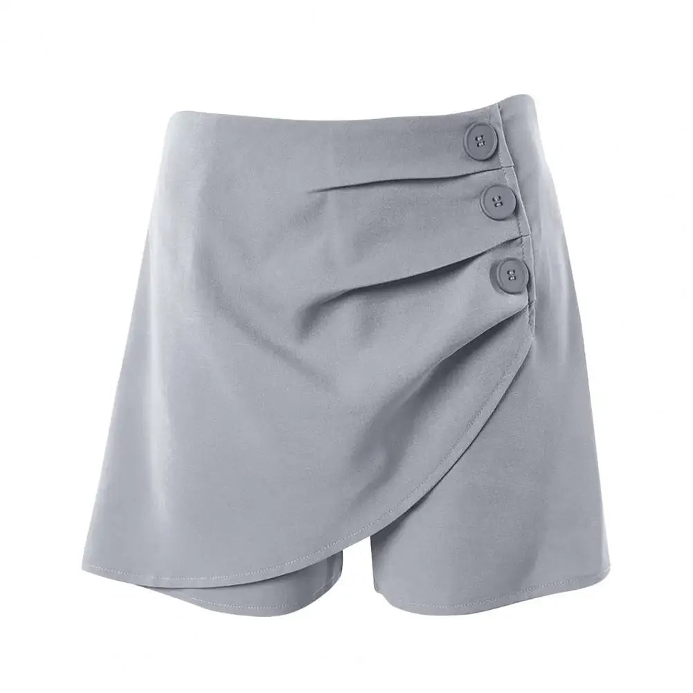 Women Summer Shorts High Waist Lady Daily Shorts Asymmetric Women Summer Shorts Slim Fit  Above Knee Length Women Mini Shorts