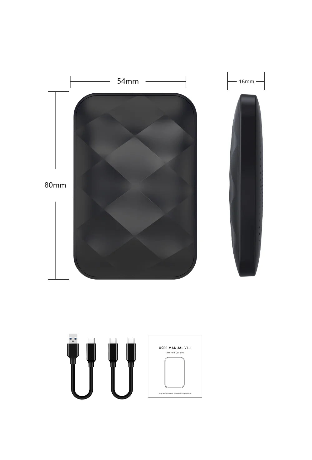 New 2025 Android 14 3In1 CarPlay Ai Box Wireless Android Auto USB Adapter For Youtube Netflix Universal TV Box Plug And Play