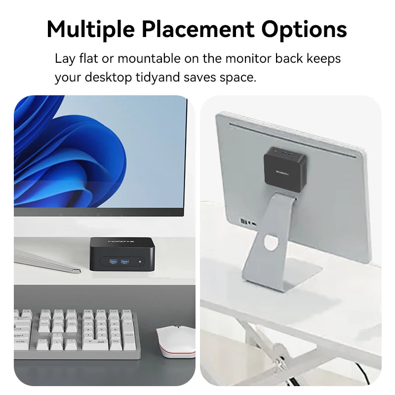 MOREFINE M8 Mini PC Intel 5205U up to 1.9GHz Windows 11 pro 16G RAM 512G SSD 4K@60 WiFi 5/BT 5.1 Laptop Desktop Computer Office