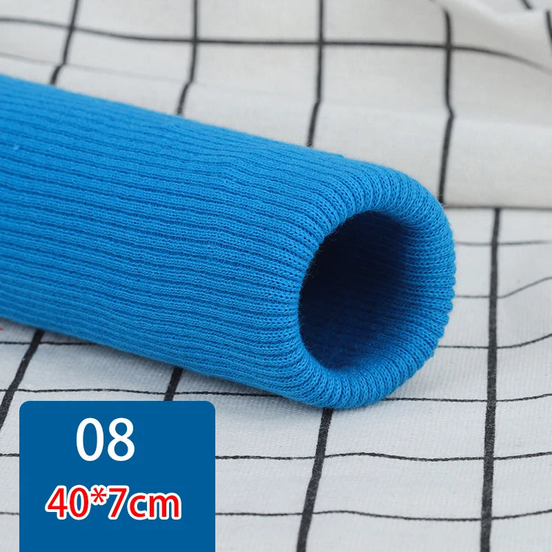 40cm Elastic Rib Cuffs Knitted Fabric Sweater Garment Cuffs Trouser Legs Seamlessly Repair Lengthening Sewing Accessories