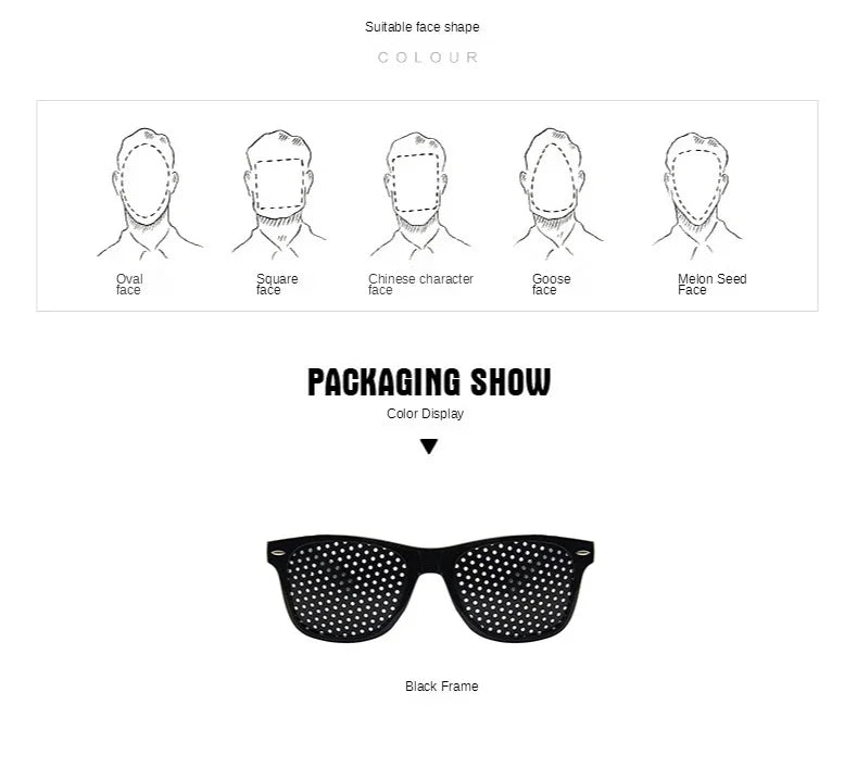 Anti-myopia Astigmatism Glasses With Holes Vision Correction Fatigue Pin Hole Glasses For Men Women Eyesight Improvement Natural