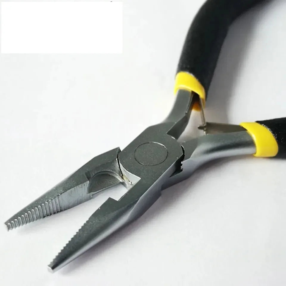1Pcs Portable Durable Carbon Steel Forging Jewellery Pliers Light Weight Mini Pliers Hand Tools Round Flat Long Nose Pliers