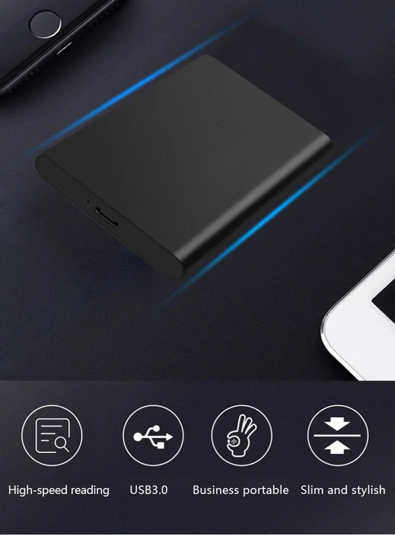 Portable SSD 1TB External Hard Drive High-speed Mobile Solid State Drive External Storage Decives Hard Disks for PC/ Mac