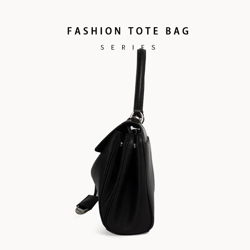 Premium Cow Leather Rodeo Bag High-end Feel Fashionable Kelly Bag Light Luxury Large Capacity Leather Shoulder Crossbody Women's