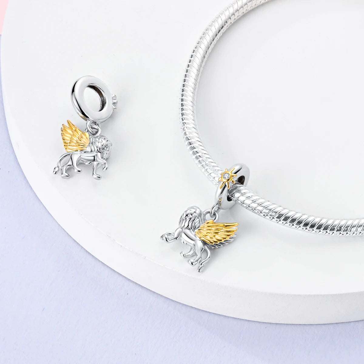 925 Silver Plated Firefly Pizza Cake Charms Fit Original Pandora Bracelet Making Fashion Jewelry