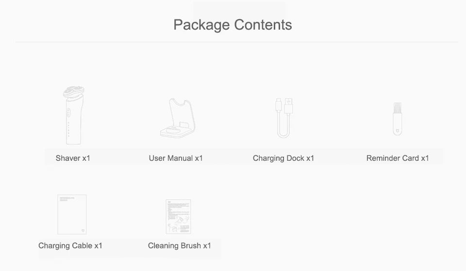 XIAOMI MIJIA Electric Shaver S700 Portable Flex Razor 3 Head Shaving IPX7 Waterproof Washable Beard Trimmer Trimer Cutter 30 Day