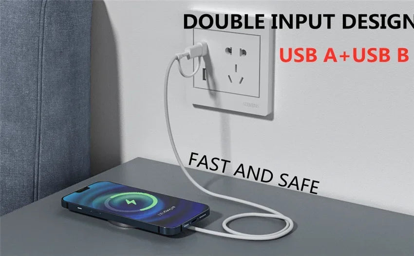 100W Magnetic Wireless Charger Pad For iPhone 16 15 14 13 12 Pro Max Mini Induction Fast Wireless Charging Dock Station Charger