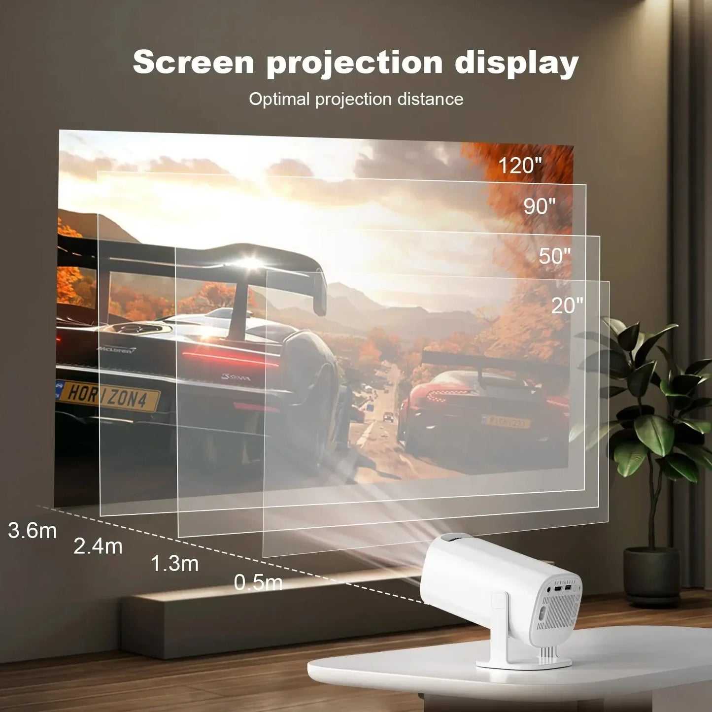 Salange-P30 Projetor LED de Home Theater, Estilo Livre, HDMI, USB, Adequado para Samsung, Xiaomi, IOS, Telefone Android, 720P, E