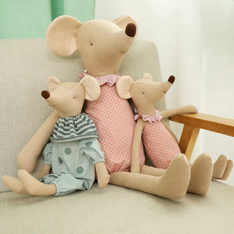 Lovely Baby Mouse Plush Toys Stuffed Animal Mouse Dolls Lovely Rat With Clothes Kids Birthday Gifts Toys for Boys Girls