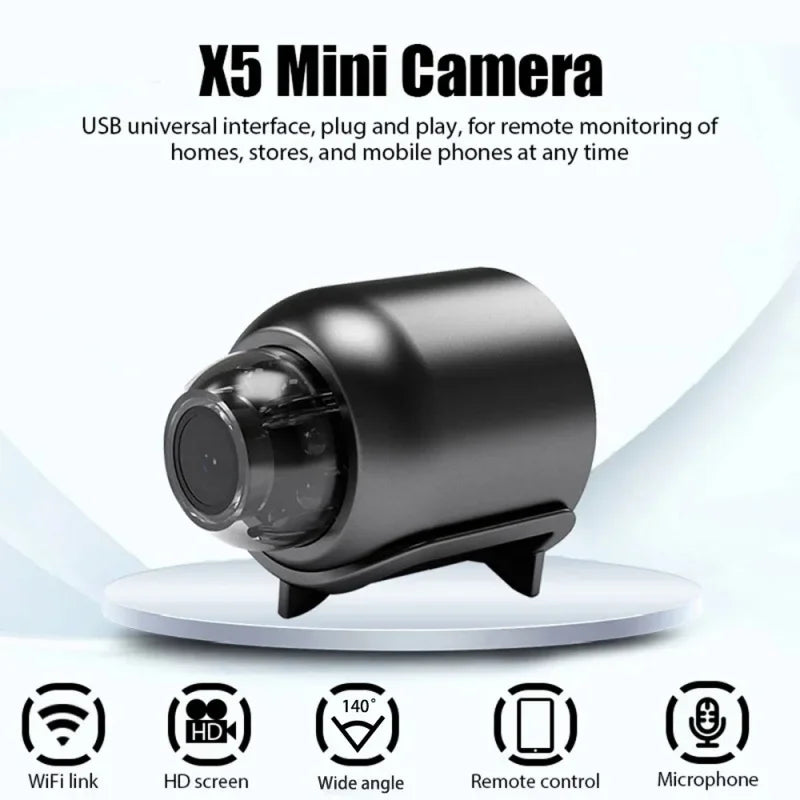 New X5 Camera Wireless 1080P Night Vision Cam Surveillance Security Video Motion Detect  Camcorder Mini Cam Monitor Smart Home