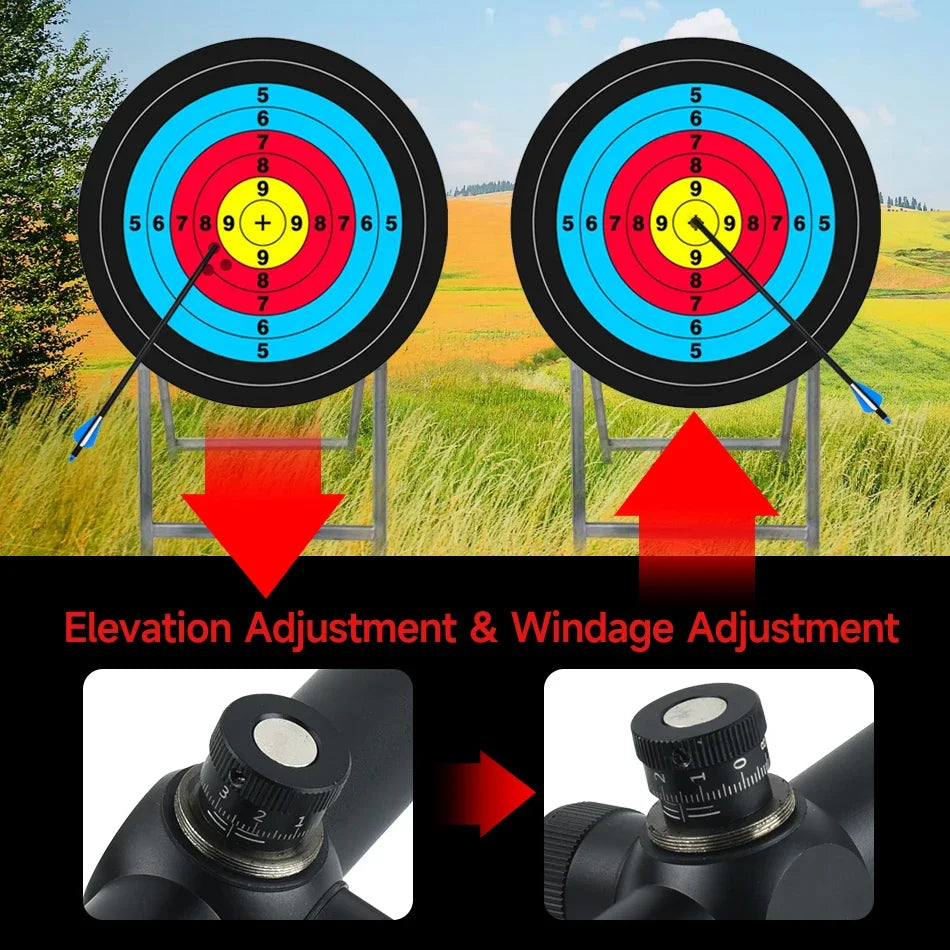 Tactical 6-24x50 AOEG Optical Sight Long Range Rifle Scope with Red Green Dot Laser Combo Riflescope Hunting Airsoft Scopes