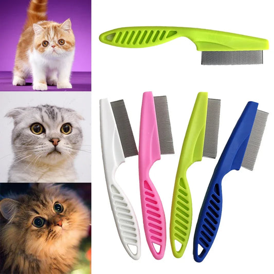 1pc Stainless Steel Pet Hair Shedding Comb Flea Comb for Cat Dog Comfort Cats Flea Hair Grooming Comb Dog Fur Removal Brush